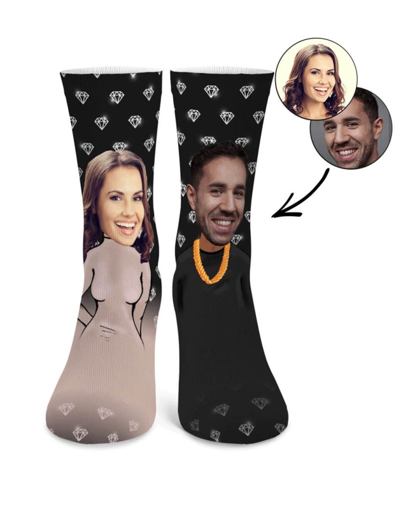 Black KIM K KANYE ME SOCKS