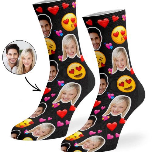 Black Love Emoji Socks