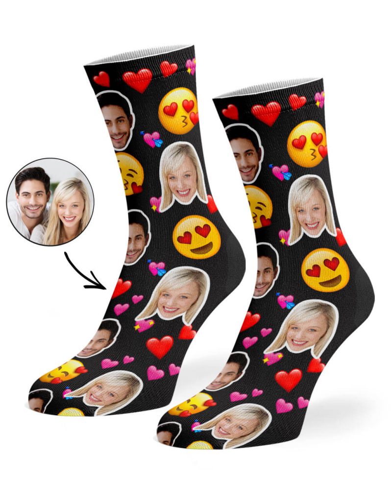 Black Love Emoji Socks