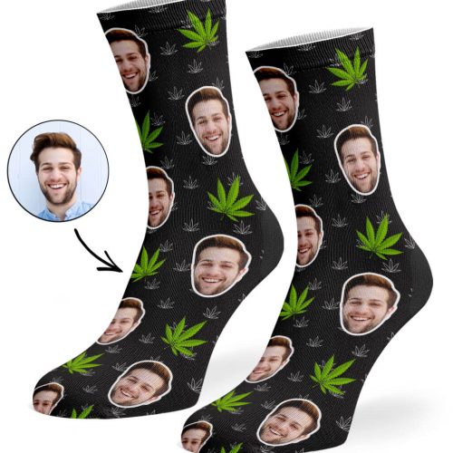 Black Marijuana Socks