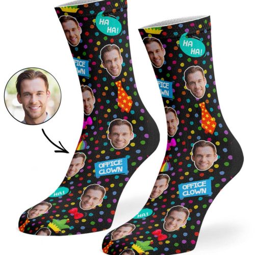 Black Office Clown Socks