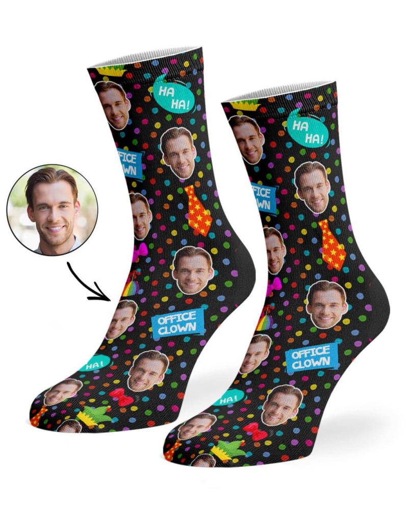 Black Office Clown Socks