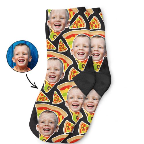 Pizza My Face Kids Socks