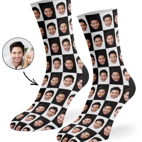 Black Poser Face Socks