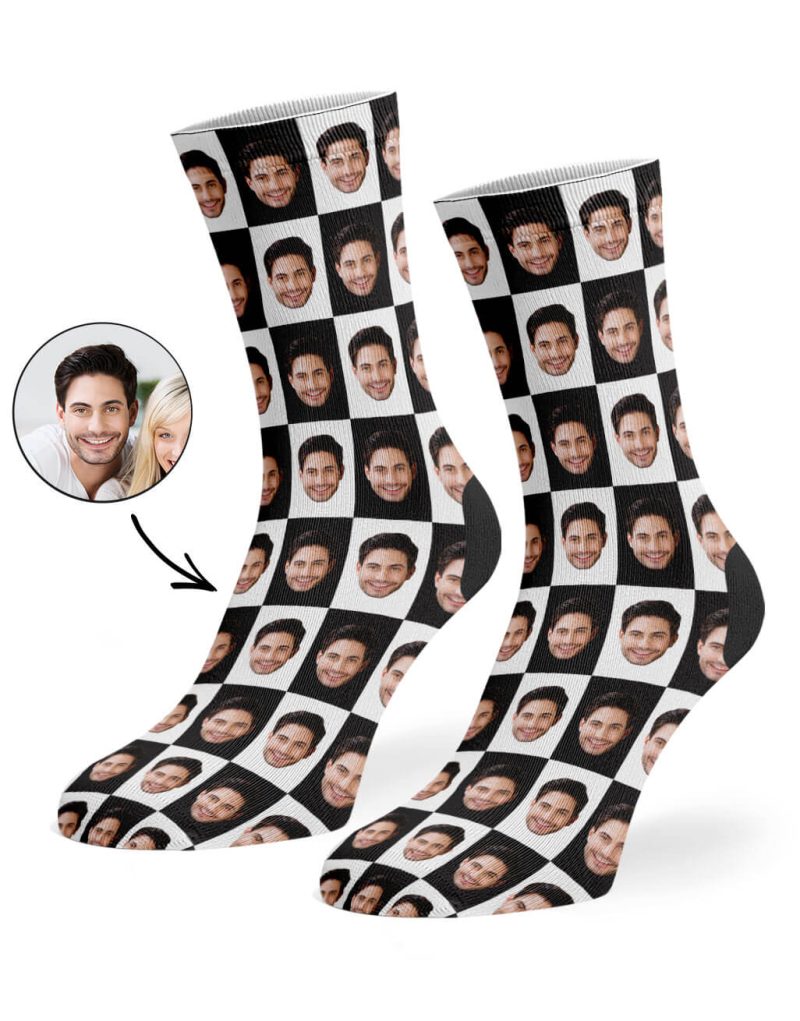 Black Poser Face Socks