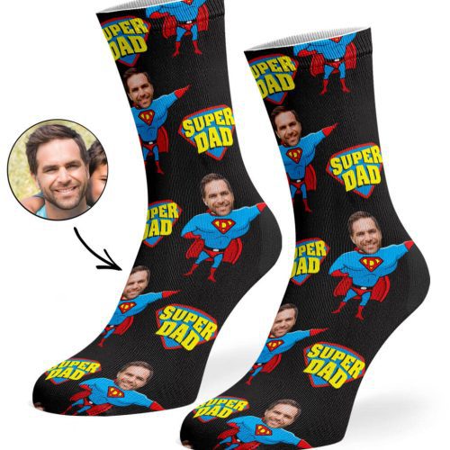 Black Super Hero Dad Socks