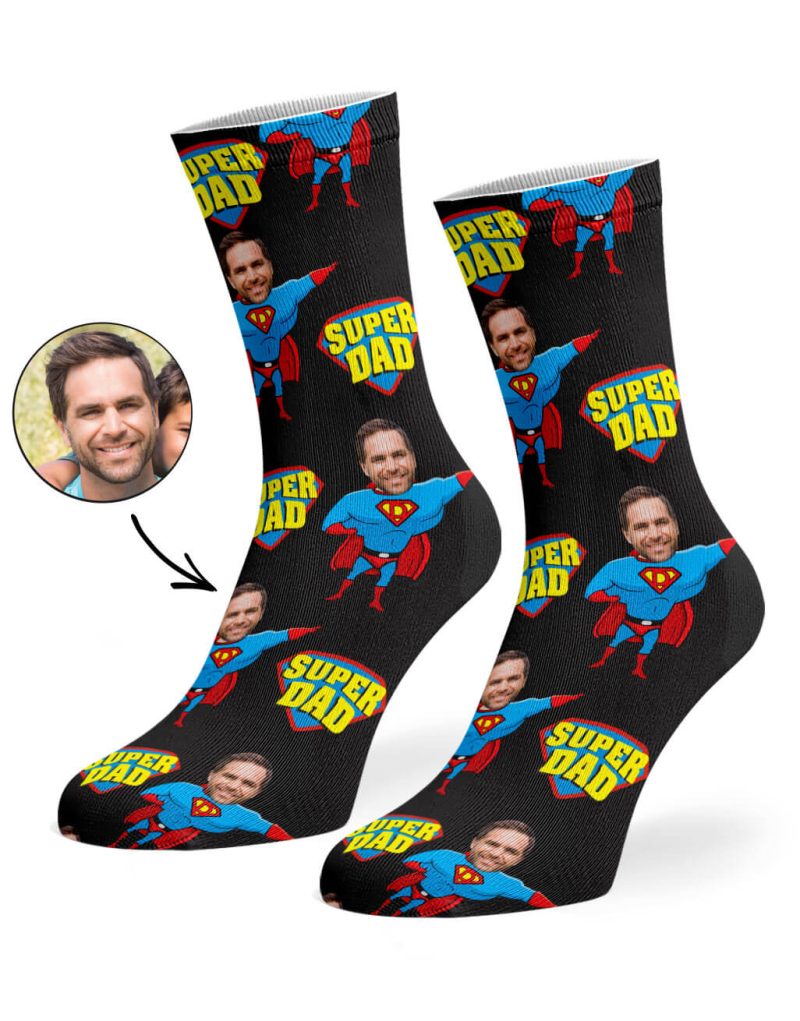 Black Super Hero Dad Socks