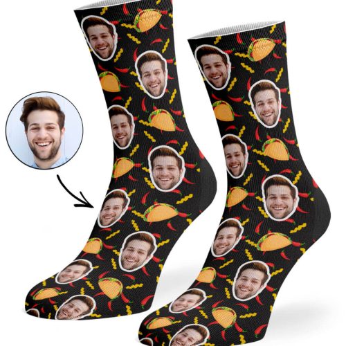 Black Taco Face Socks