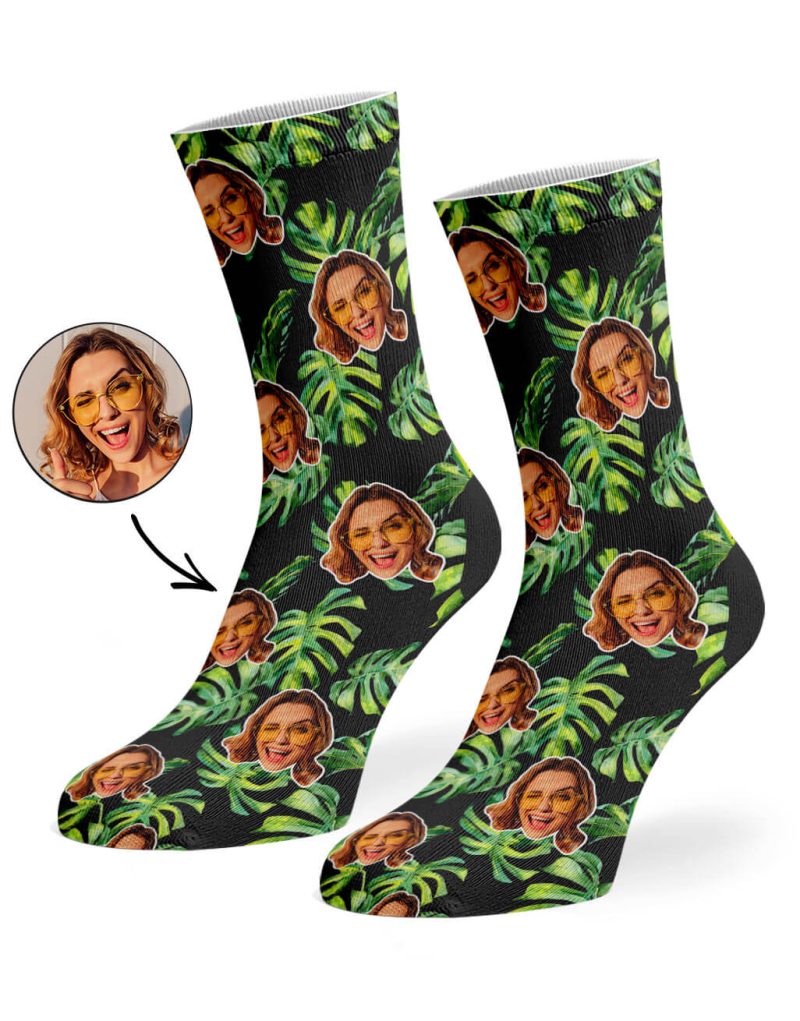 Black Tropical Socks