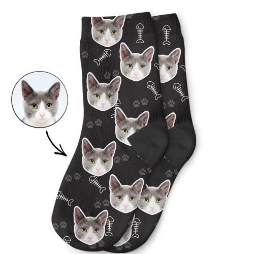 Your Cat On Custom Kids Socks