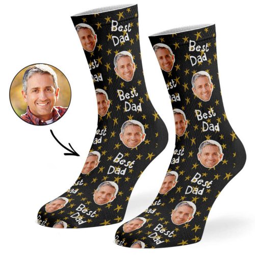 Black Best Star Dad Socks