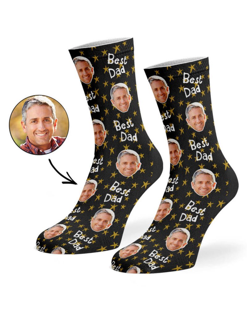 Black Best Star Dad Socks