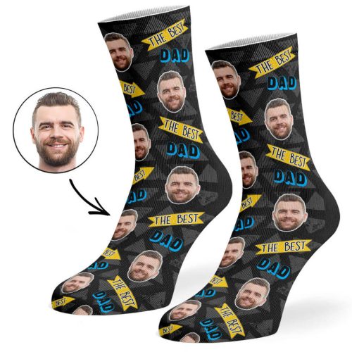 Black The Best Dad Socks