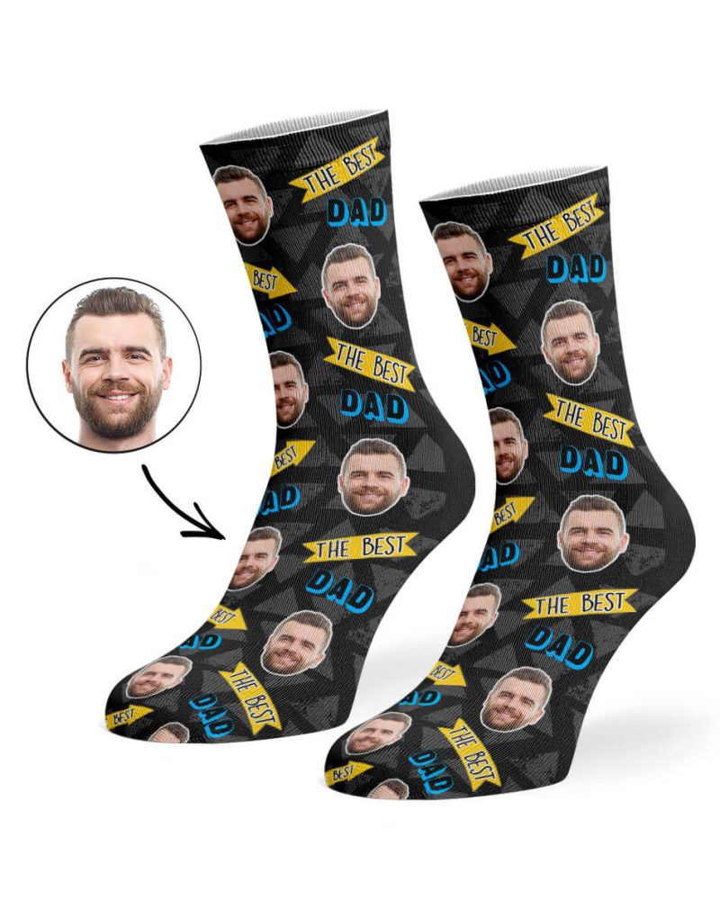 Black The Best Dad Socks