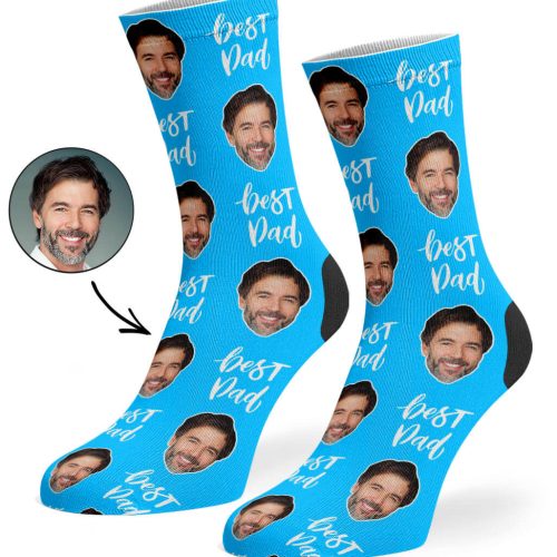 Blue Best Dad Socks