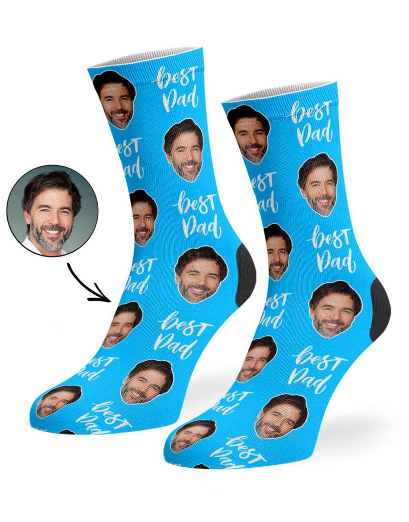 Blue Best Dad Socks