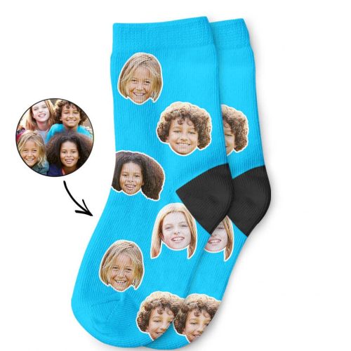 Blue Best Friend Face Kids Socks