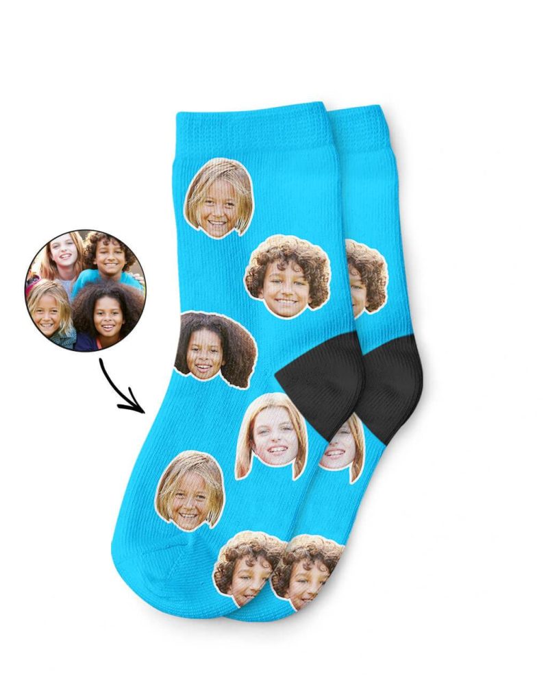 Blue Best Friend Face Kids Socks