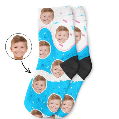 Birthday Cake Kids Face Socks