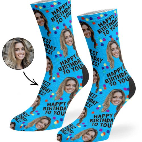 Blue Birthday Party Socks