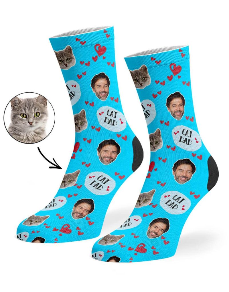 Blue Cat Dad Socks