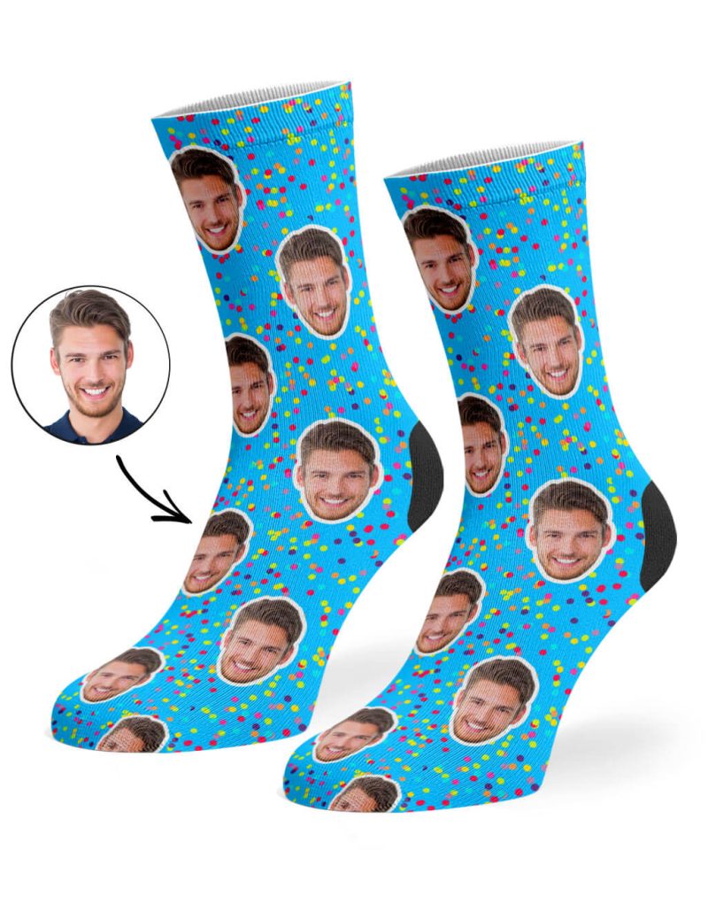 Blue Colourful Spots Socks