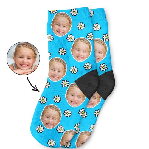 Custom Daisy Face Kids Socks