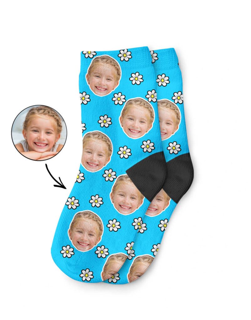 Custom Daisy Face Kids Socks