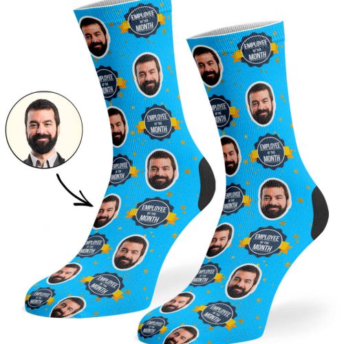 Blue Employee Of The Month Socks