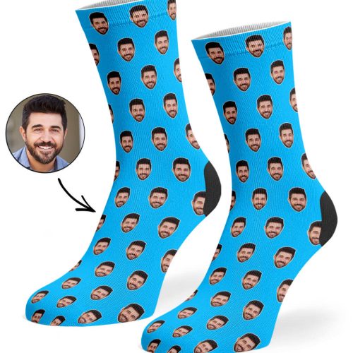 Blue Face Pattern Socks