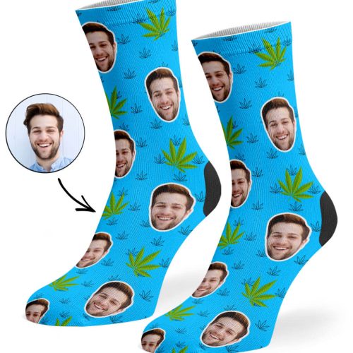 Blue Marijuana Socks