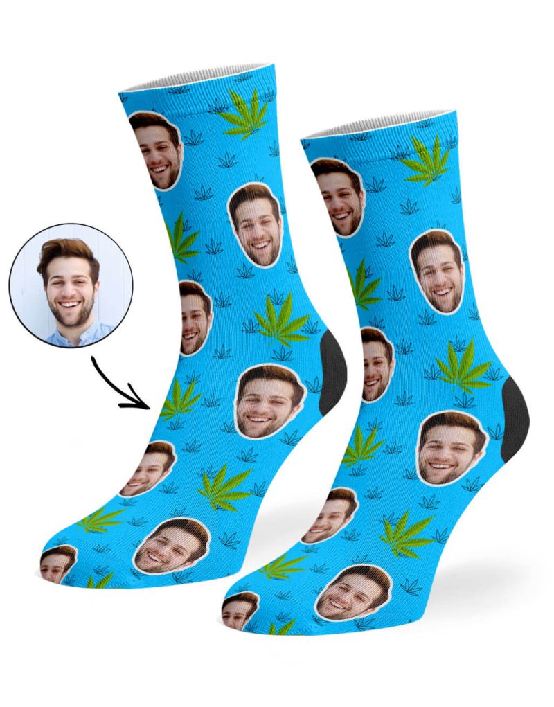 Blue Marijuana Socks