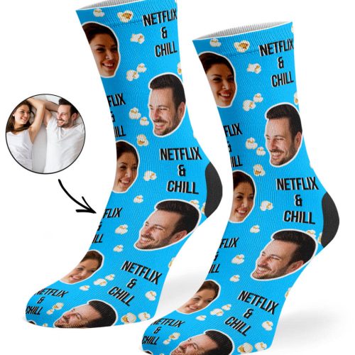 Blue Netflix Chill Socks