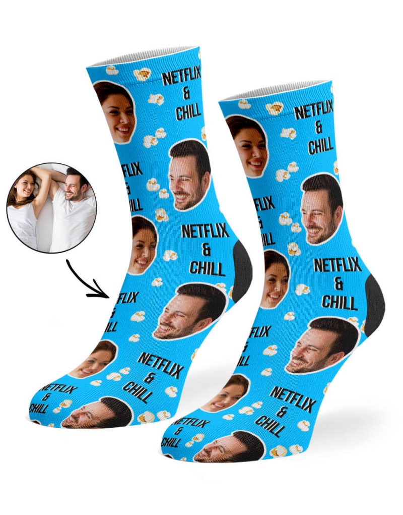 Blue Netflix Chill Socks