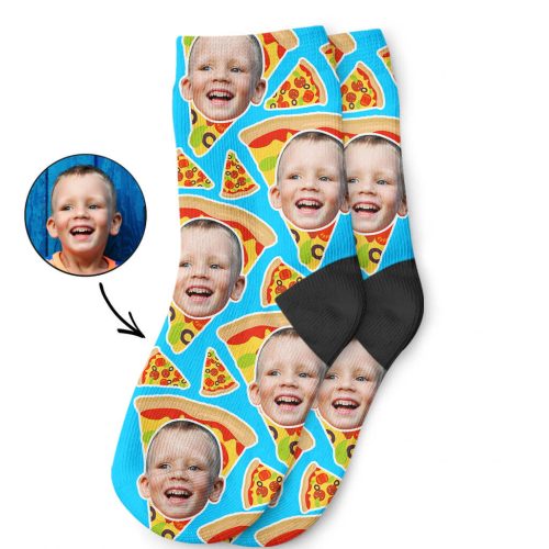 Pizza My Face Kids Face Socks