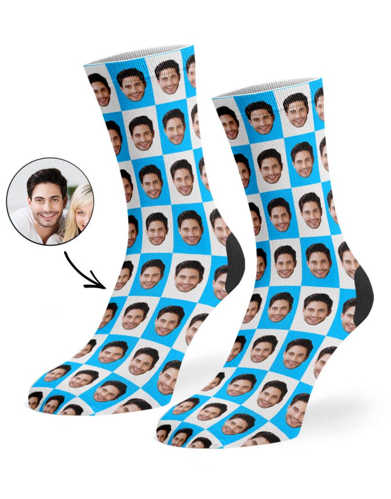 Blue Poser Face Socks