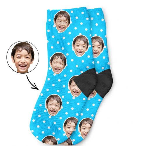 Custom Printed Spotty Face Kids Socks