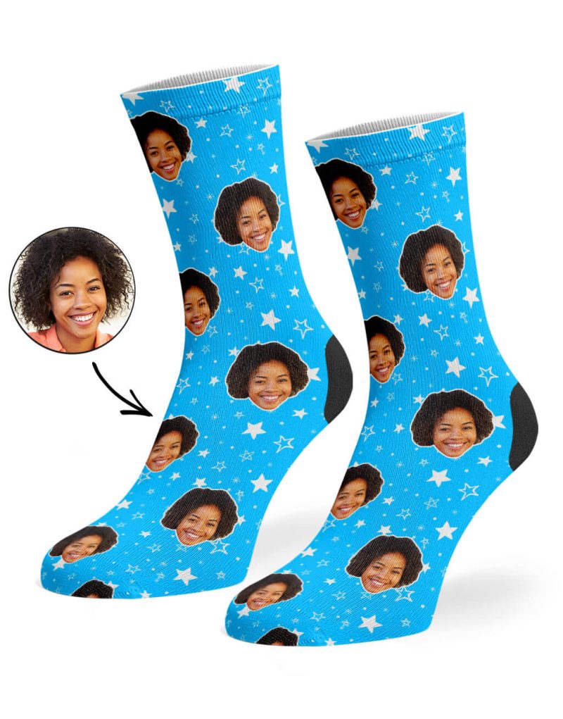 Blue Star Pattern Socks