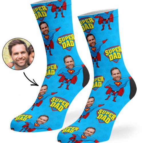 Blue Super Hero Dad Socks