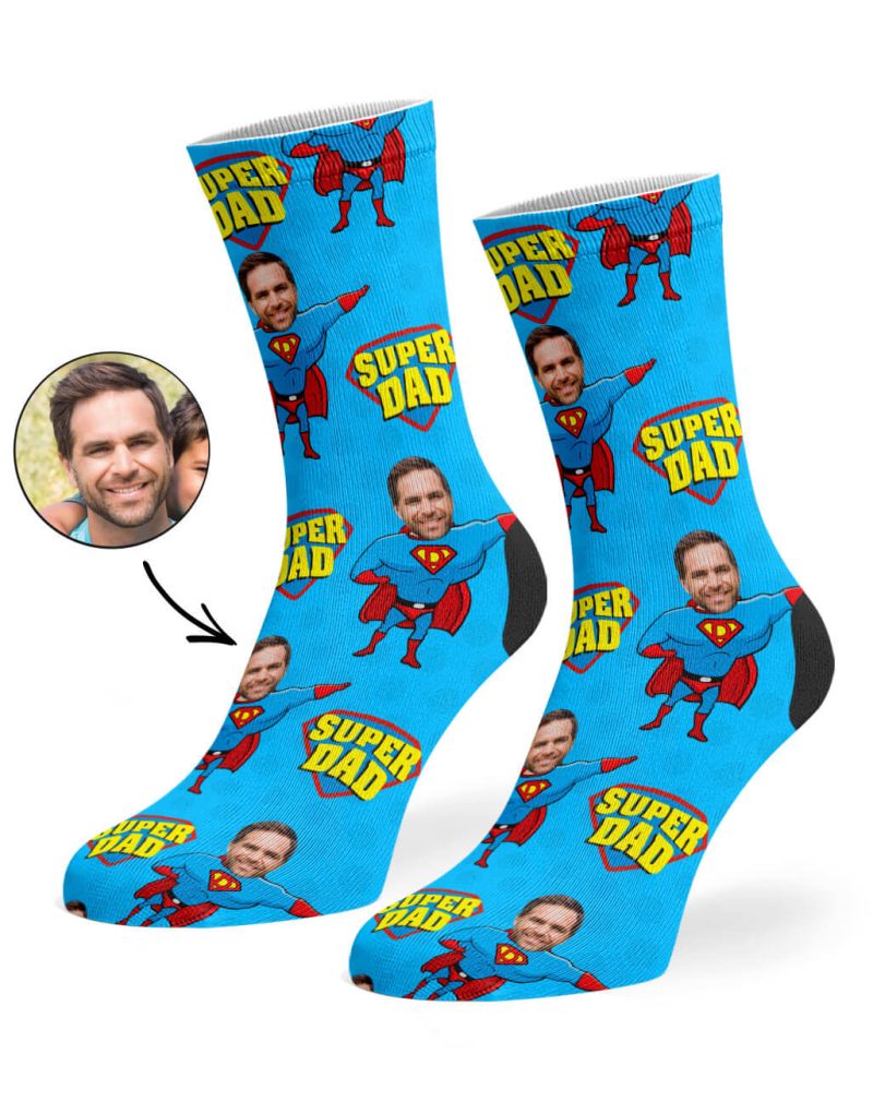 Blue Super Hero Dad Socks