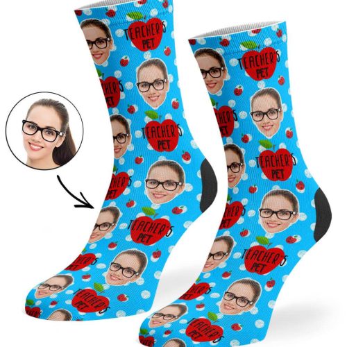 Blue Teacher s Pet Socks