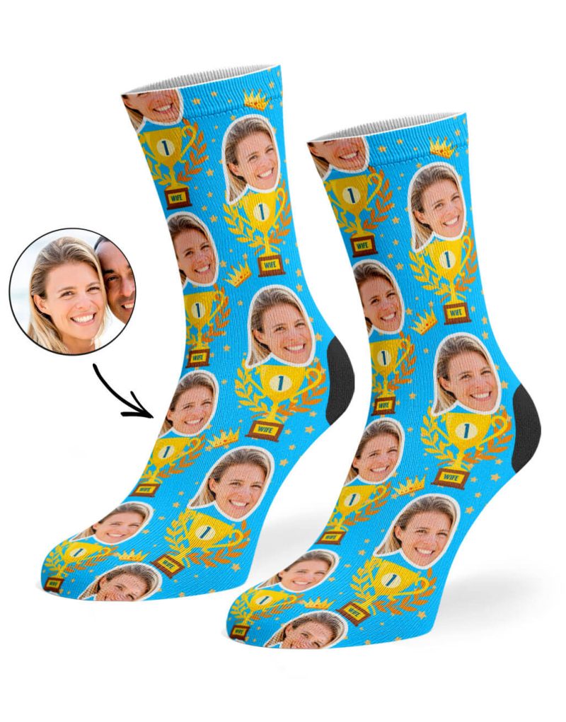 Blue Trophy Wife Socks