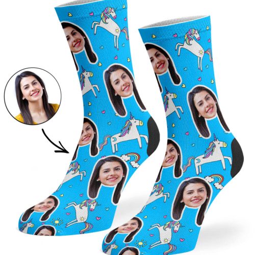 Blue Unicorn Socks