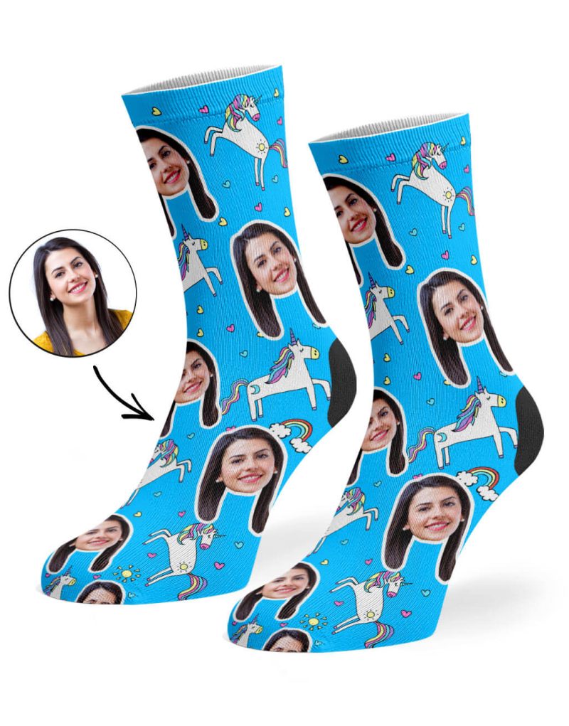 Blue Unicorn Socks