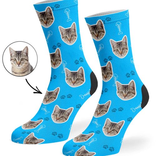 cat socks featuring your photo