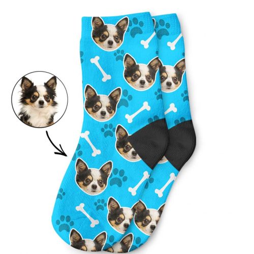 Blue Your Dog On Kids Socks 1