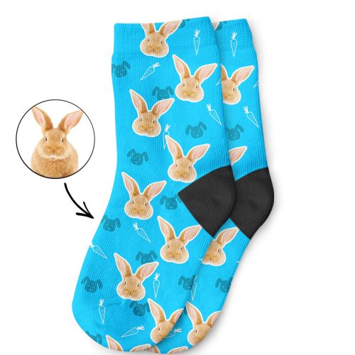 My Rabbits Photo on Kids Socks