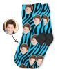 Zebra Print Face Kids Socks