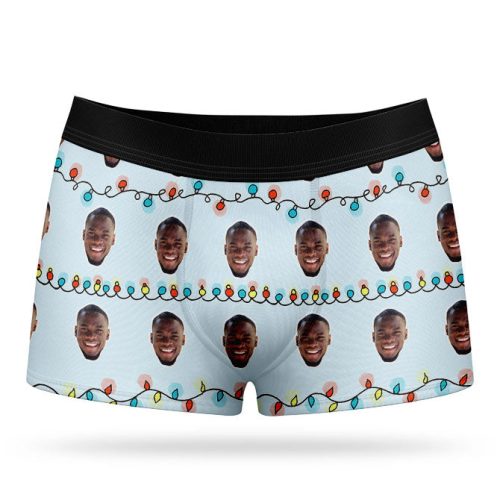 Blue Christmas Lights Boxers