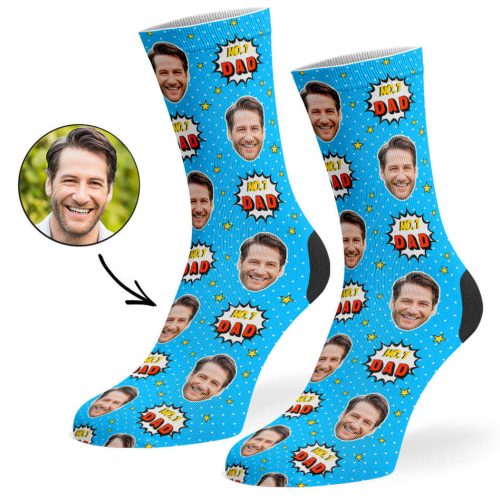 Blue No.1 Dad Socks